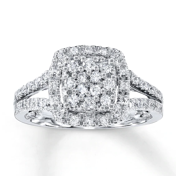 Diamond Ring 1/2 ct tw Diamonds 10K White Gold